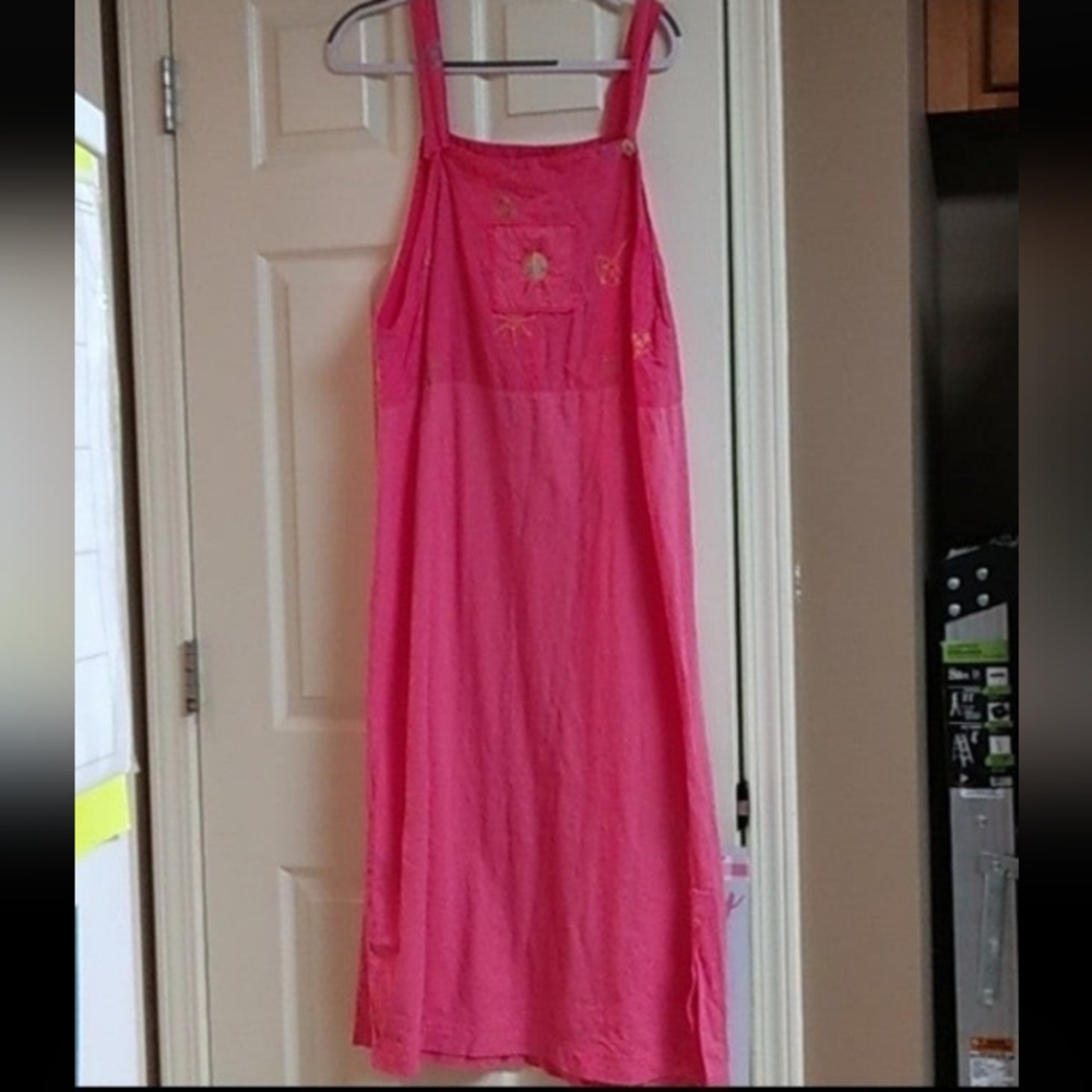 Johnny Was Vibrant Pink Dress